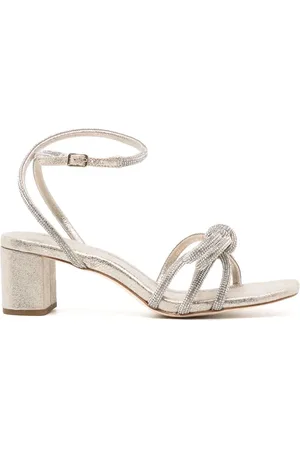 Loeffler Randall Lädersandaler med rosett 60 mm