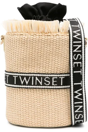 Twin-Set Woody bucketbag med logotypkant