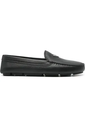 Prada Läderloafers med logotyp