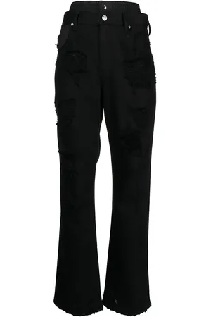 RTA Slitna jeans med dubbelt midjeband