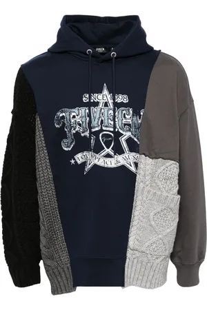 FIVE CM Hoodie med stickad panel