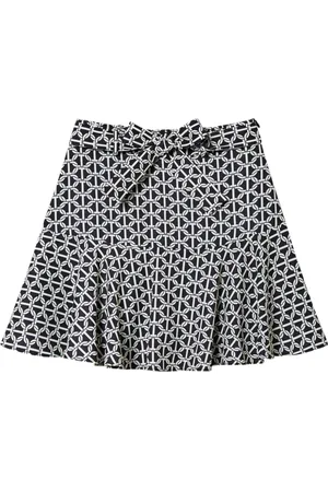 Twin-Set Crêpe de Chine mönstrad byxkjol