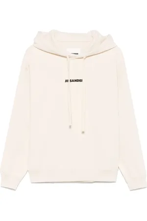Jil Sander Hoodie med logotyp