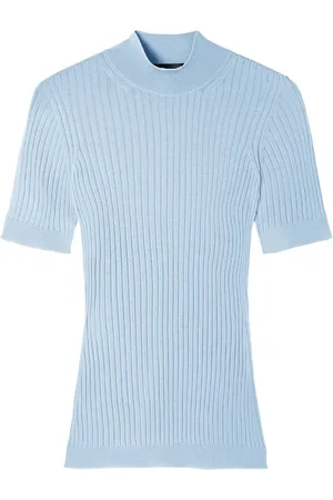 VERSACE Ribbstickad topp
