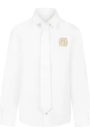 Balmain Skjorta med broderad logotyp