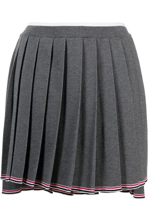 Thom Browne Plisserad kjol med asymmetrisk fåll