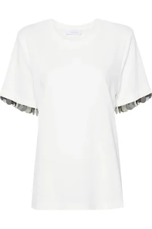 Paco rabanne Paljettprydd croppad t