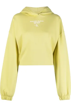 Calvin Klein Kort hoodie med logotyp