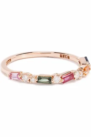 Suzanne Kalan Ring i 18K roséguld med safir