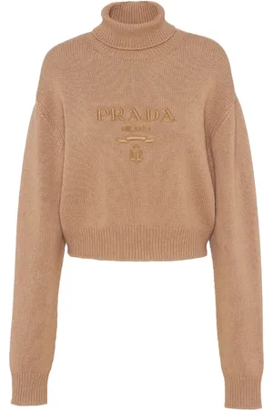 Prada Kashmirtröja med broderad logotyp