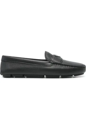 Prada Läderloafers med logotyp