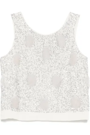 DICE KAYEK Utsmyckad glittrig blus