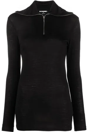 Jil Sander Stickad topp med rullkrage