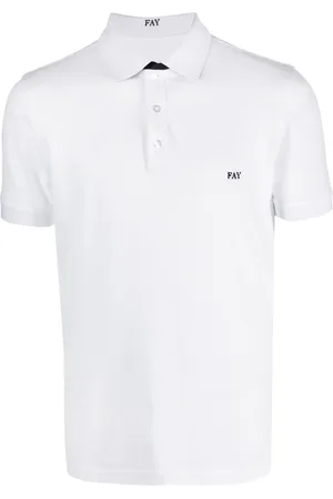 FAY Pikétröja med broderad logotyp