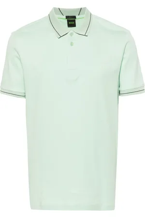 HUGO BOSS Pikétröja med stickad kant