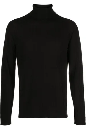 Giorgio Armani Intarsiastickad tröja med rullkrage