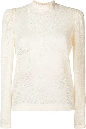 Serafini Blus med spetsbroderi
