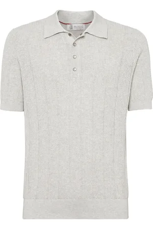 Brunello Cucinelli Stickad pikétröja