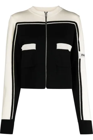Palm Angels Intarsiastickad kofta med logotyp