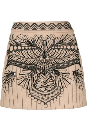 Twin-Set Quiltad minikjol med grafisk brodyr