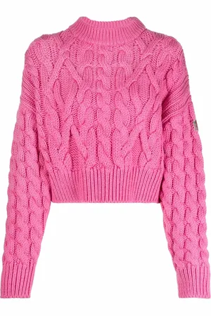 Moncler Kort kabelstickad tröja