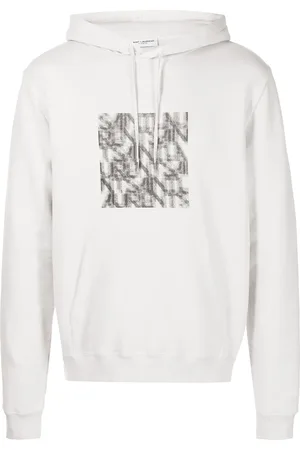 Saint Laurent Ledig hoodie med tryck