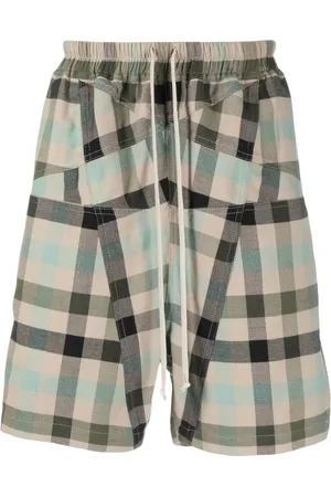 Rick Owens Penta skotskrutiga bermudashorts