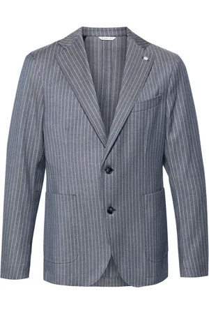 Manuel Ritz Randig enkelknäppt blazer