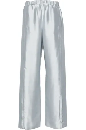 Giorgio Armani Plisserade satinbyxor