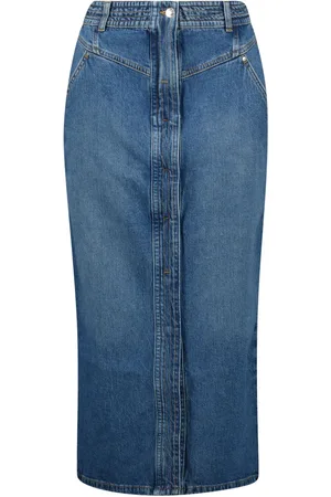 IRO Jeanskjol i midimodell