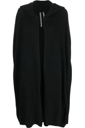 Rick Owens Stickad lång kofta med huva