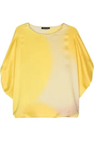 GIANLUCA CAPANNOLO Iris sidenblus med ombréfärgad effekt