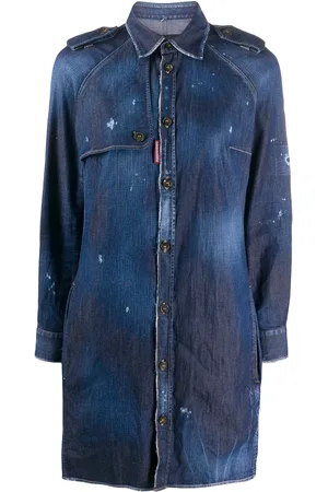 Dsquared2 Skjortklänning med sliten effekt