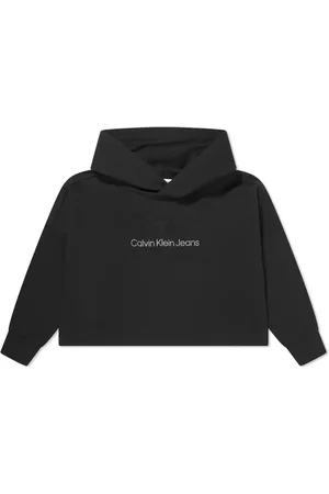 Calvin Klein Kort hoodie med logotyp