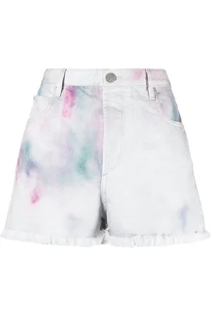 Marant Etoile Jeansshorts med målat tryck