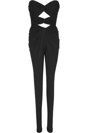 Saint Laurent Axelbandslös jumpsuit med smal passform