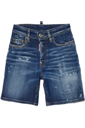 Dsquared2 Jeansshorts med slitning