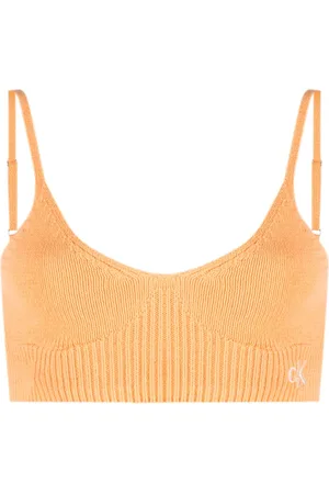 Calvin Klein Stickad bralette med broderad logotyp