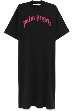 Palm Angels Maxiklänning med böjd logotyp
