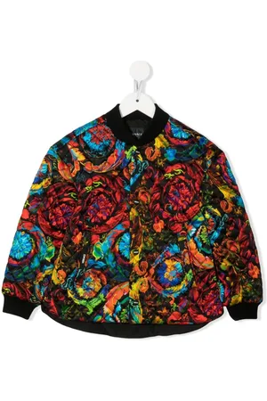 VERSACE Quiltad blommig bomberjacka