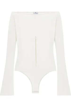 Courrèges Baraxlad body med dragkedja