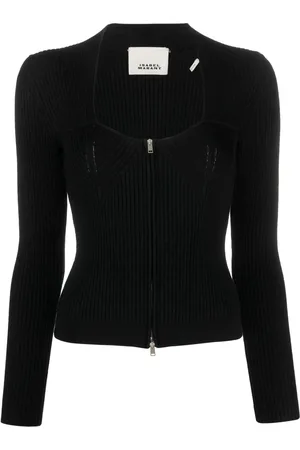 Isabel Marant Ribbstickad kofta med rundad hals