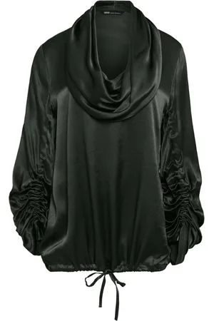Uma Raquel Davidowicz Blus med draperad krage och dragsko