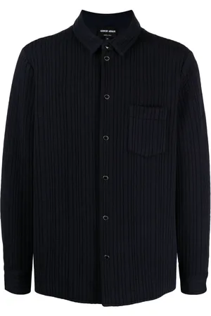 Giorgio Armani Quiltad skjorta med tryckknapp