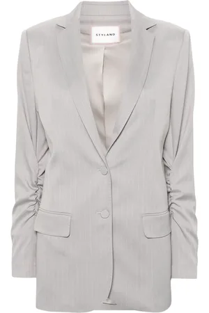 Styland Kritstrecksrandig enkelknäppt blazer