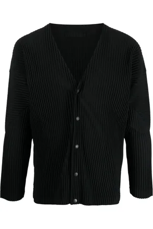 Issey Miyake Ribbad enkelknäppt blazer