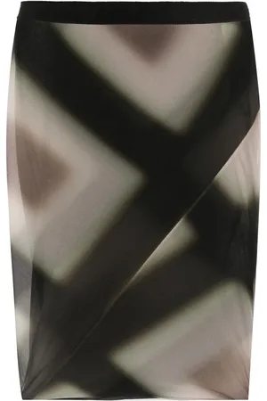 Rick Owens Mönstrad midikjol