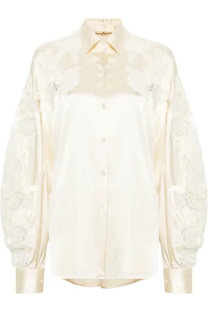 ERMANNO SCERVINO Skjorta med blomapplikation