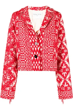 FORTE FORTE Clio kort jacka i jacquard
