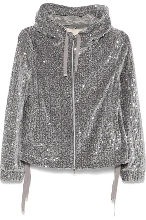 HERNO Hoodie med paljetter